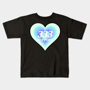 Angel Number 333 Heart Aura Kids T-Shirt